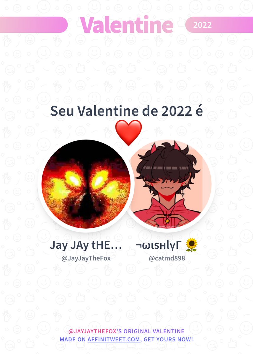 JayJayTheFox's tweet photo. ✨ Valentine

This year you're mine catmd898! ❤️
And you, whom will be yours?

➡️ https://t.co/FueEP8CnTJ https://t.co/mCLujmjJmG
