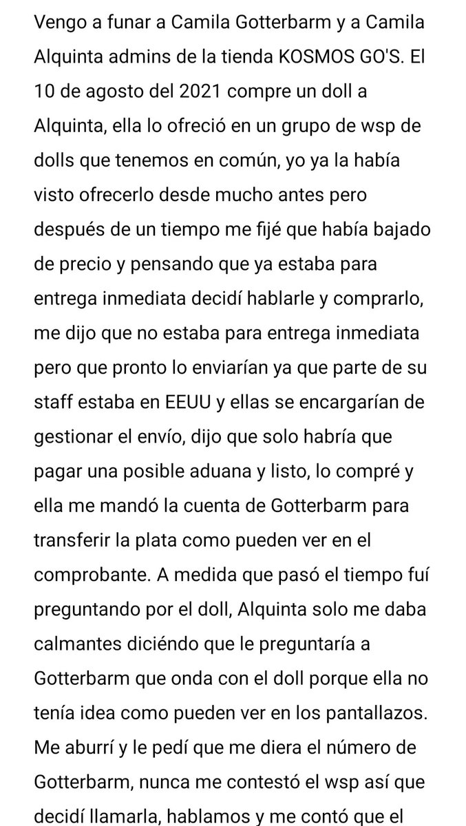 Krlseesaw's tweet photo. FUNA A @KosmosGOs 
LEER Y COMPARTIR Y DE PASO NO LES COMPREN MÁS A ESTAS CHANTAS. https://t.co/WttVpU90KN