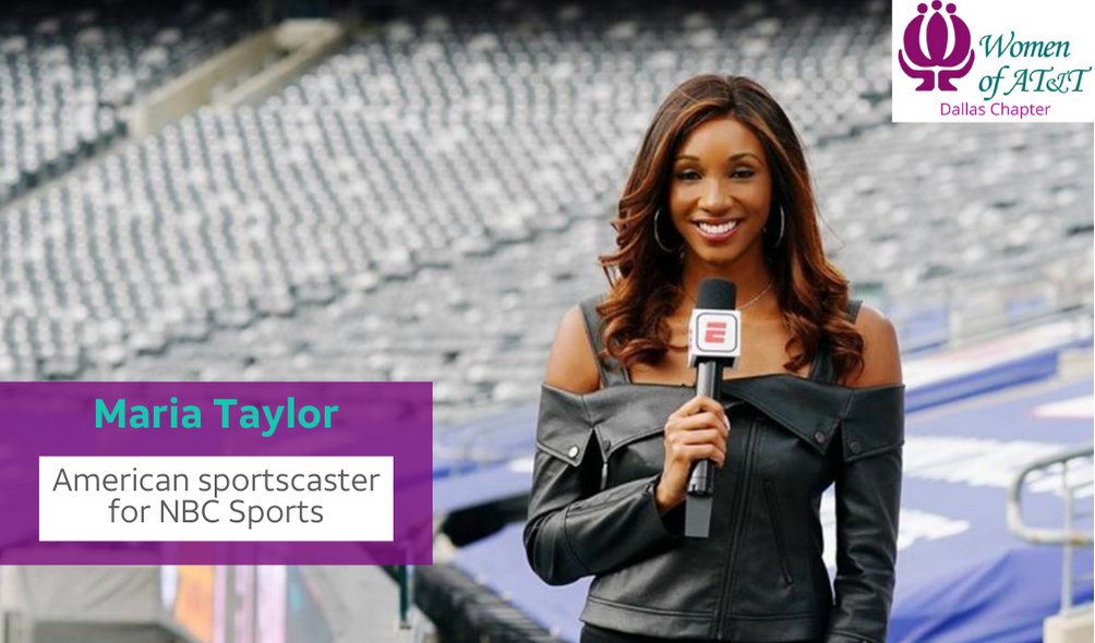 Women of AT&T Dallas Chapter (@woadallas) on Twitter photo āI think itās so important as a woman, and especially as a minority, to lift as you climb. So having people shadow you or mentoring people ā thatās important to me.ā -<a href="/MariaTaylor/">Maria Taylor</a>
#BlackHistoryMonth āI think itās so important as a woman, and especially as a minority, to lift as you climb. So having people shadow you or mentoring people ā thatās important to me.ā -<a href="/MariaTaylor/">Maria Taylor</a>
#BlackHistoryMonth