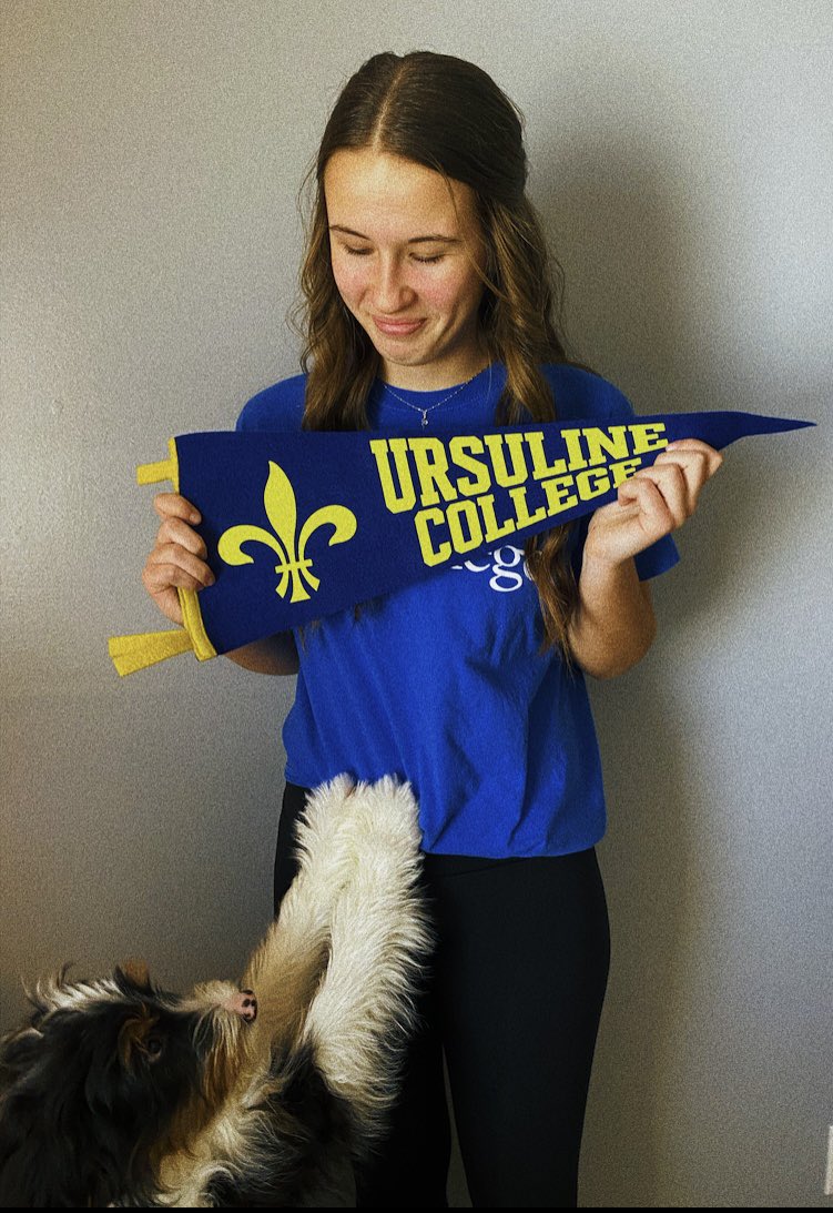 PaytonLewanski's tweet photo. Extremely excited to announce my commitment to continue my academic and athletic career at Ursuline College! I can’t wait to see what these next 4 years have in store for me! #goarrows #ursulinecollege https://t.co/sNqXxMHbba