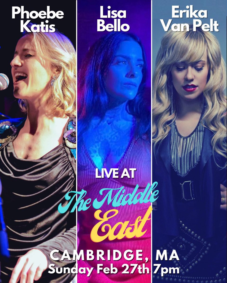Feb 27th 7PM Doors. 18+ Show

Ticket link in bio 🥳🥳🥳

<a href="/phoebekatis/">Phoebe Katis</a> <a href="/LisaBelloMusic/">Lisa Bello</a>