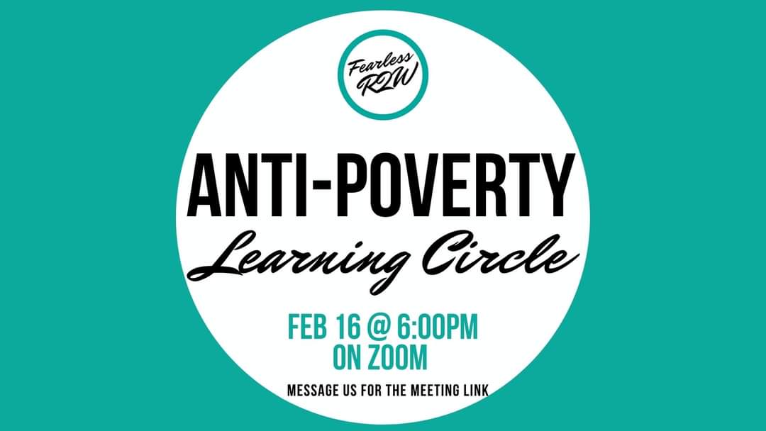 You're invited to join us this upcoming Wednesday for an Anti-Poverty learning circle. How do we support parents and families out of poverty? What must happen in the family, community, and systems? Join us on Zoom this Wednesday!
