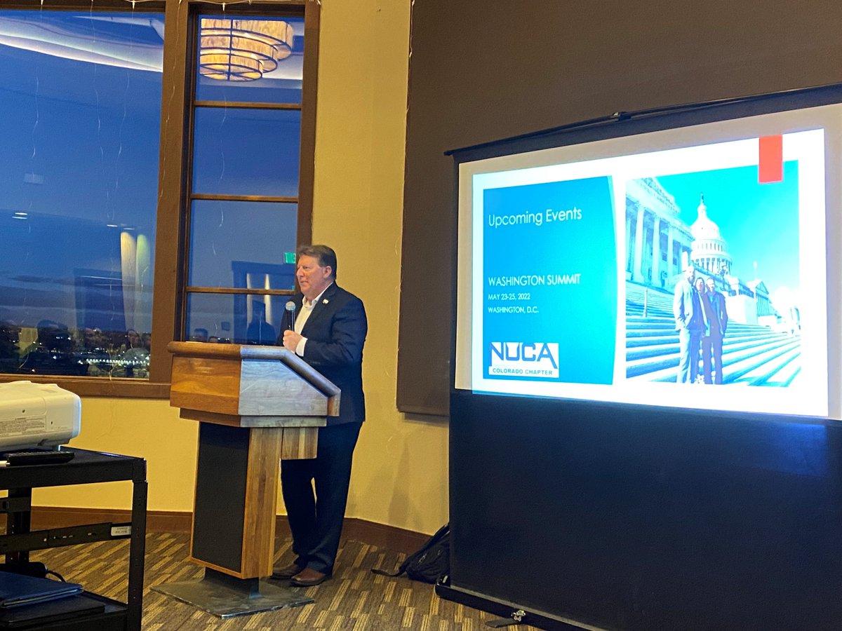 NUCA_National's tweet photo. Our tireless voice for the industry @NUCA_CEO Doug Carlson was in Colorado last week meeting with our terrific @NUCAColorado members. Top NUCA lobbyist Zack Perconti also updated the Chapter on #infrastructure & FY2022 funding.
#WeDigColorado #WeDigAmerica https://t.co/r1cZx10pa7