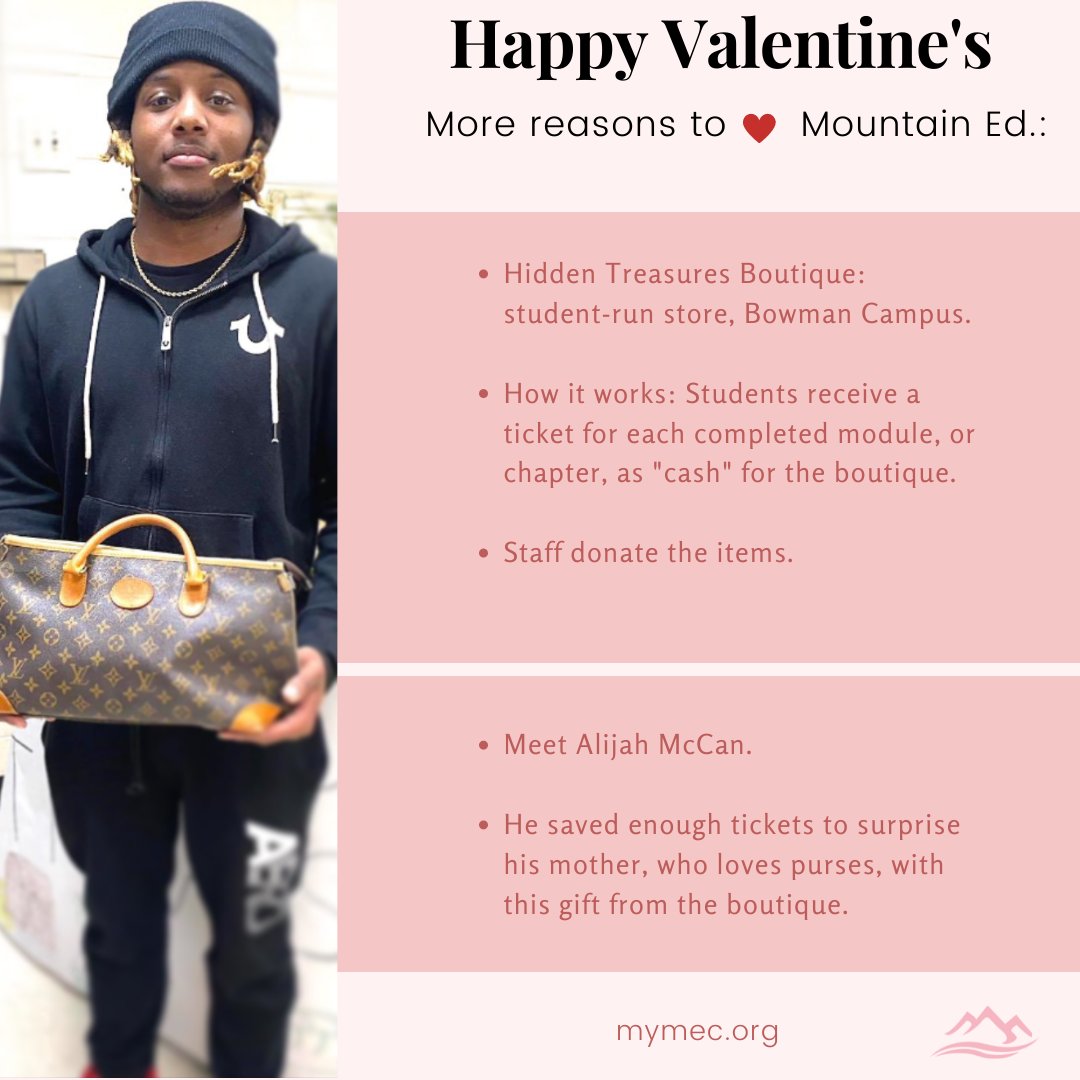 ed_mountain's tweet photo. A big thank you to Regina Williams and Tammay Gearhart, Bowman Campus, for creating "Hidden Treasures Boutique," a student-run boutique where students can exchange tickets they earn for each completed module, or chapter, for an item from the store. https://t.co/X0PrHG8c4C