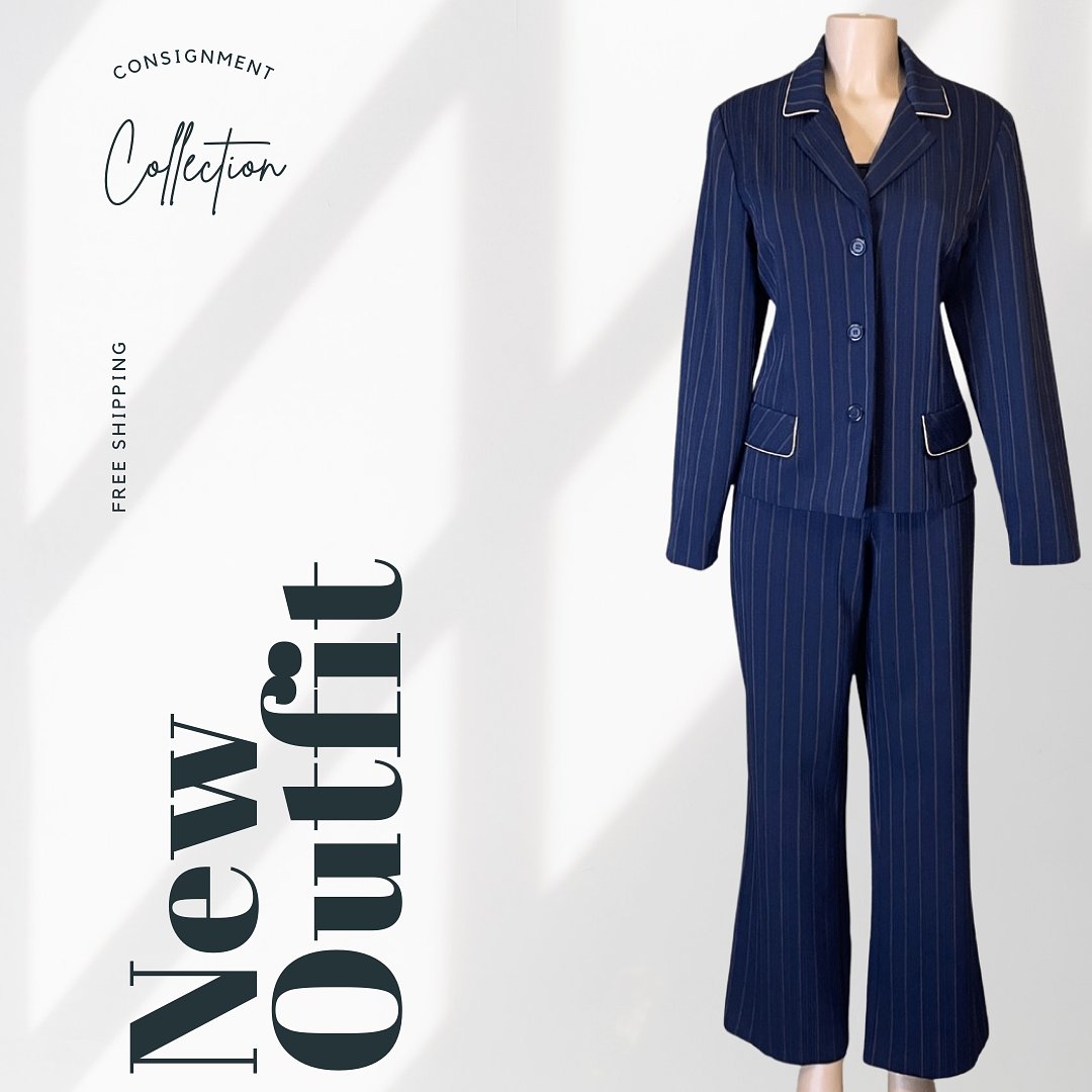 DE_Consignment's tweet photo. Today's Pick ☺️ 2Pc CATO https://t.co/gZlgYO9EqQ
2Pc CATO | This is the perfect suit for you to wear all day and wear all night. Gotta love this comfortable, but stylish, high-waisted pants set. https://t.co/BDLEm0ARTC