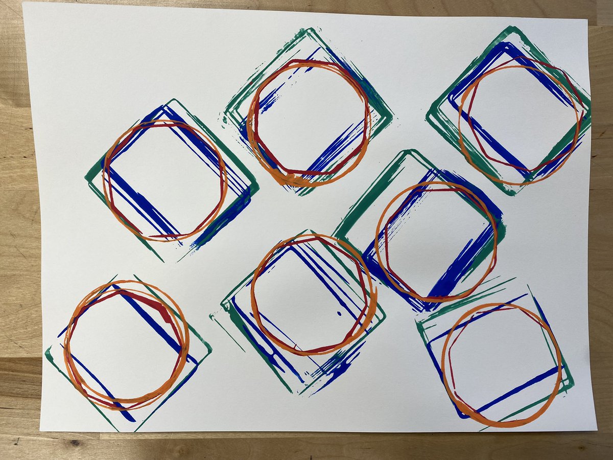 MistyKluesner's tweet image. Our first graders created some awesome artwork while exploring shapes in art with stamping - I love how different everyone’s creation is, even with the same tools!
@WolfpackCSI @campbellusd #CUSDRockstar #ArtsEdChat #Creativity