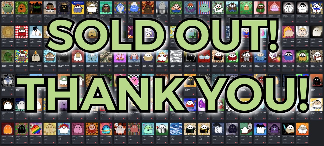 6 months ago I started my #NFT journey, aiming to draw 150 1/1 Haunts &amp; to just 'see what happens'. 

I did this all while working as a Art Teacher, raising my 12 month old boy &amp; being 5 months pregnant. 

THANK YOU #NFTCommunity &amp; Haunt family!

IF I CAN DO IT, ANYONE CAN!