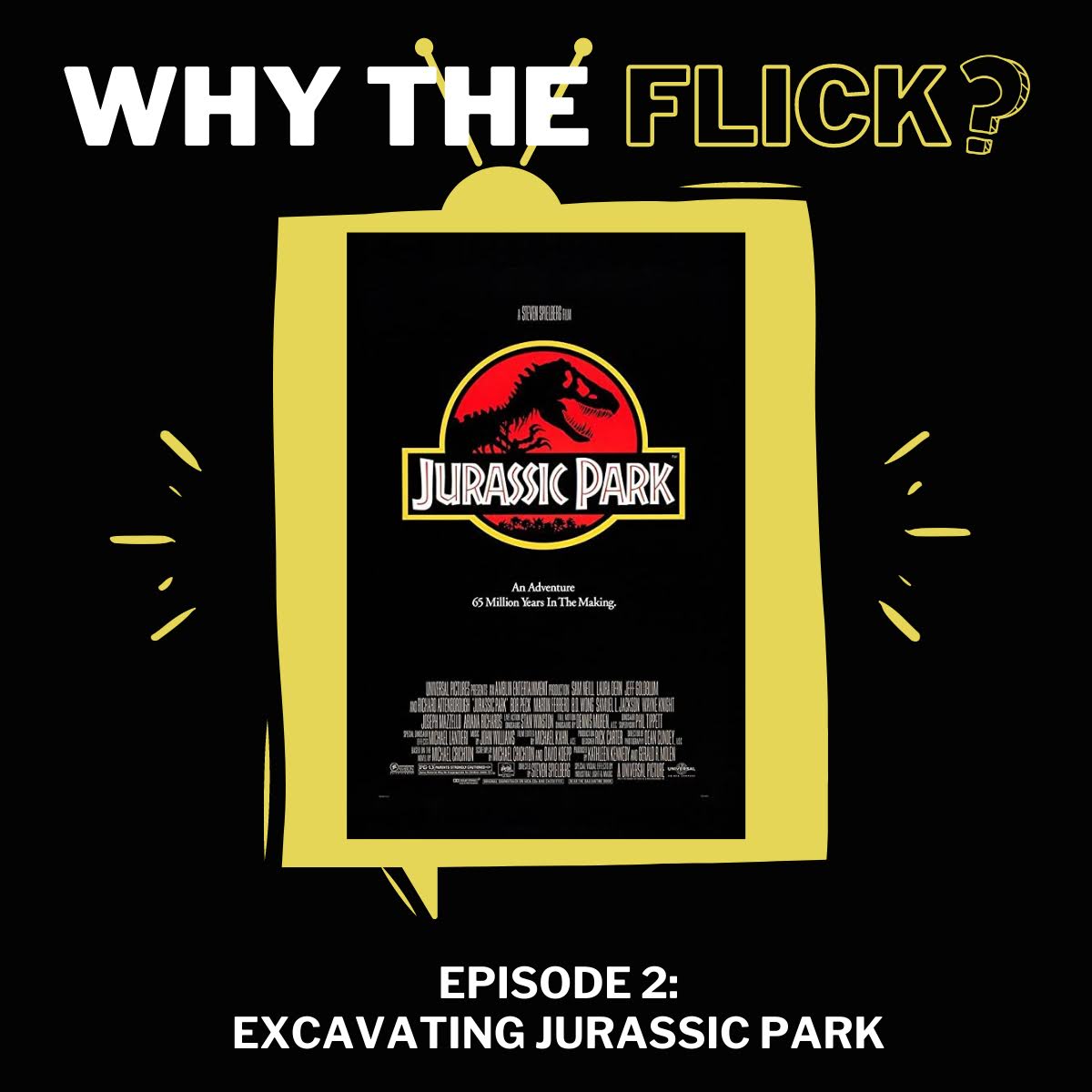 EDePompei's tweet photo. In episode 2 of @whytheflick, @clairewhite514 and I dig into the ethics and science behind Steven Spielberg's #JurassicPark and break down our favorite nail-biting scenes. 
https://t.co/bdXm5bpe4P 

All 11 episodes of Why the Flick? are available wherever you listen to podcasts. https://t.co/znFq57zQ1t