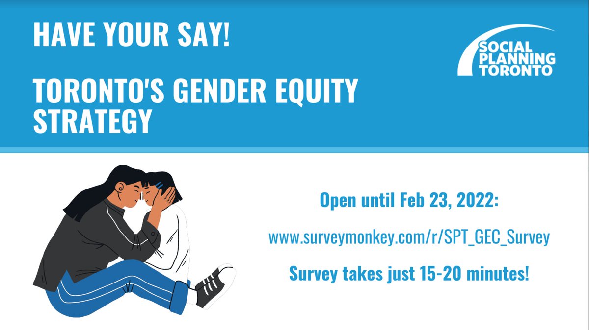 planningtoronto's tweet photo. The #CityofTO is building its first-ever #GenderEquityTO Strategy, and it needs to be informed by the lived experiences of women, girls, trans, non-binary & Two Spirit residents! @planningtoronto wants to hear from you by Feb 23 through this short survey https://t.co/eUKZvKijSl https://t.co/WKkqwcKPiR