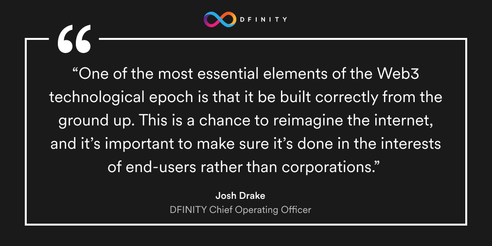 "For the vision of Web3 to become reality, every part of an online service – from front end to back end – must be hosted on-chain," writes DFINITY COO <a href="/JoshHQ/">Josh ∞</a> in <a href="/VentureBeat/">VentureBeat</a>. 

The #InternetComputer enables us to evolve from Web2 to Web3.

👓 full story: venturebeat.com/2022/02/13/how…
