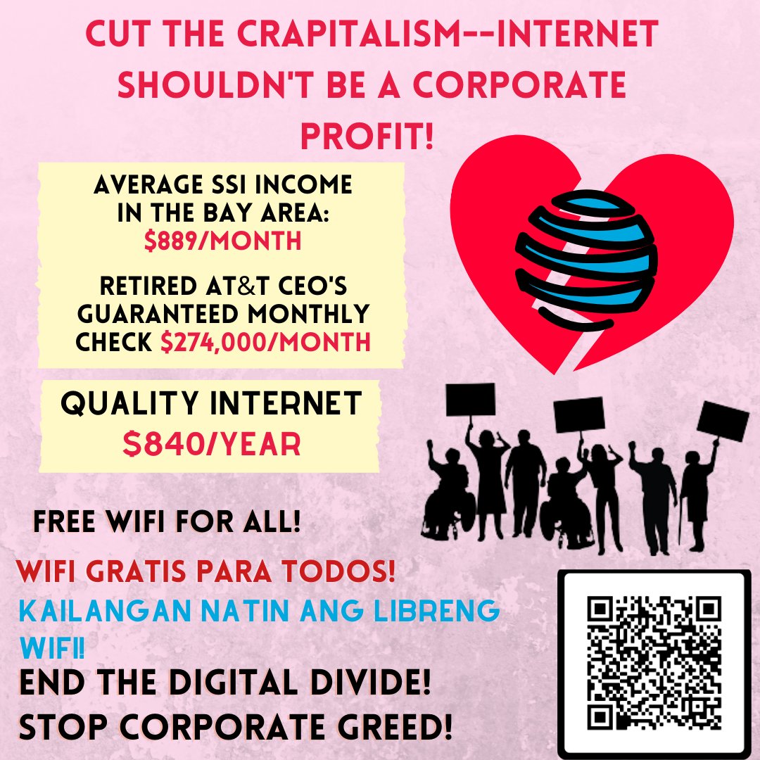 sdaction1's tweet photo. This holiday season, I am asking #WhenKen will listen to the #InternetRevolt. #HaveHeartAtt The internet is a public utility! @KenMcNeelyCA @sdaction1 @RhondaJohnsonC9
#Wifi #FreeWifi4all #DigitalDivide #Internet #Memes #Seniors #MotivationMonday #Vday #Valentines https://t.co/8z6TDygZ73