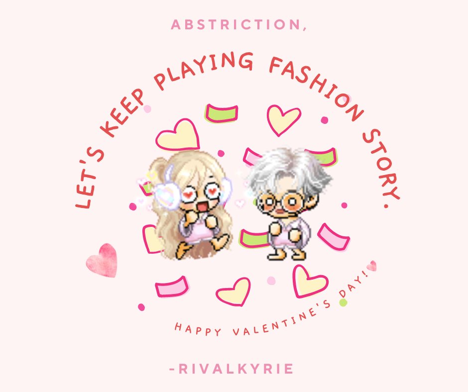 rivalkyriee's tweet photo. @MapleStory happy valentine's day to my bestie, who joined me on this game 13 years ago. let's keep playing fashion story together (โโกโ) #MapleLove https://t.co/IlIG3M5X29