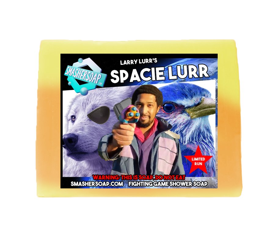 smashersoap's tweet photo. Our last Summit soap is the one and only @LarryLurr's Spacie Lurr. AVAILABLE FOR 1 WEEK ONLY. Smell exactly like the drip king Larry while directly contributing to his summit run with this all new sweet candy citrus smashersoap. #Larry4Summit https://t.co/ZbG3oz319P https://t.co/fMWoLJLbc4