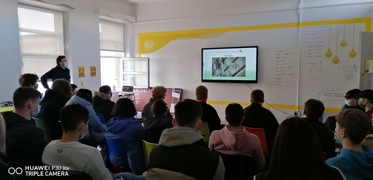 EtssLimerick's tweet photo. Thanks to Dermot who spoke to TY students about the work @limerickyouth do for the young people of Limerick city and county. Students learned about the many services and support networks available to them and others youths in order to help them reach their potential #letss #ty https://t.co/kQDa6LNRjy