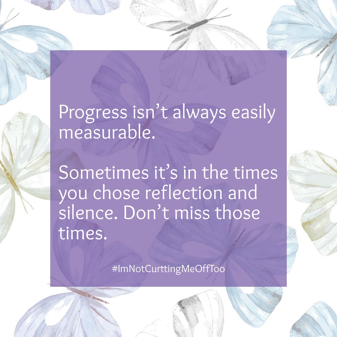 LSplaneWilburn's tweet photo. Progress isn’t always easily measurable.
Sometimes it’s in the times you chose reflection and silence. Don’t miss those times. Don’t cheat yourself on any of your milestones. They all count towards moving your progress in the direction you want to go.
#TheMatriarchCode https://t.co/utWNy2wKcG