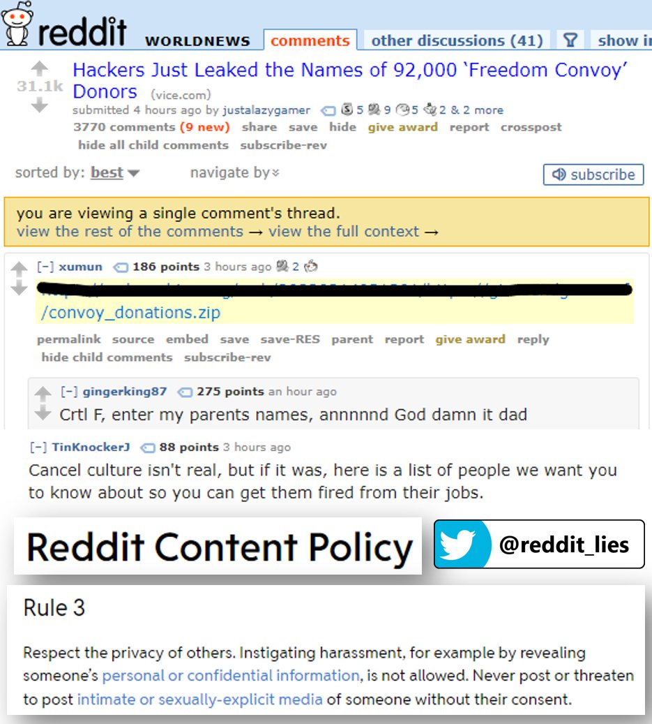 Reddit Lies on Twitter: "Hackers leak the information of #