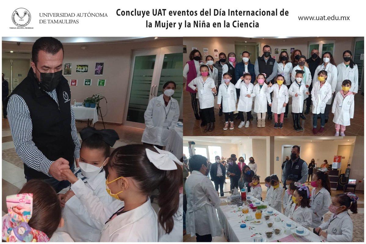 UAT_mx's tweet photo. El Rector de la #UAT, C.P. Guillermo Mendoza Cavazos, clausuró las actividades que se organizaron en el marco del “Día Internacional de la Mujer y la Niña en la Ciencia”, y que buscan reconocer el papel de las mujeres en todas las áreas del quehacer científico a nivel mundial. https://t.co/dm9DBJdvZz