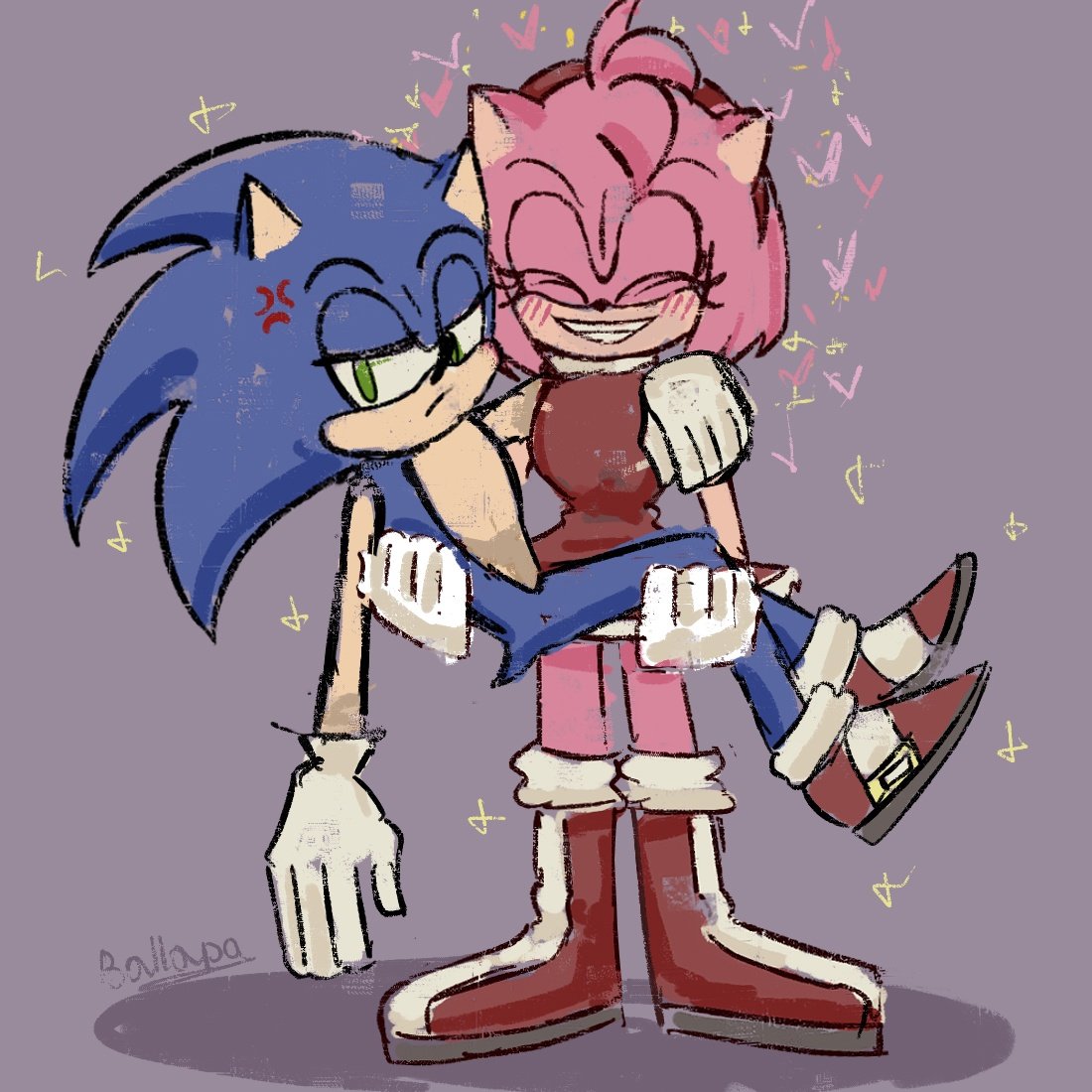 Sonic carries Amy:❌ Trite ❌ Boring ❌ He does this too often Amy is carries ...