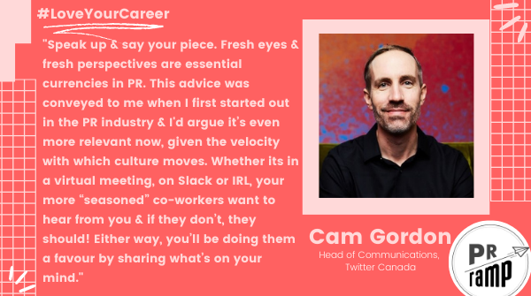 Honestly, we’d rather receive great advice over chocolate or flowers. #PRramp mentor <a href="/cam_gordon/">Cam Gordon</a>  shared this piece of advice he loves: