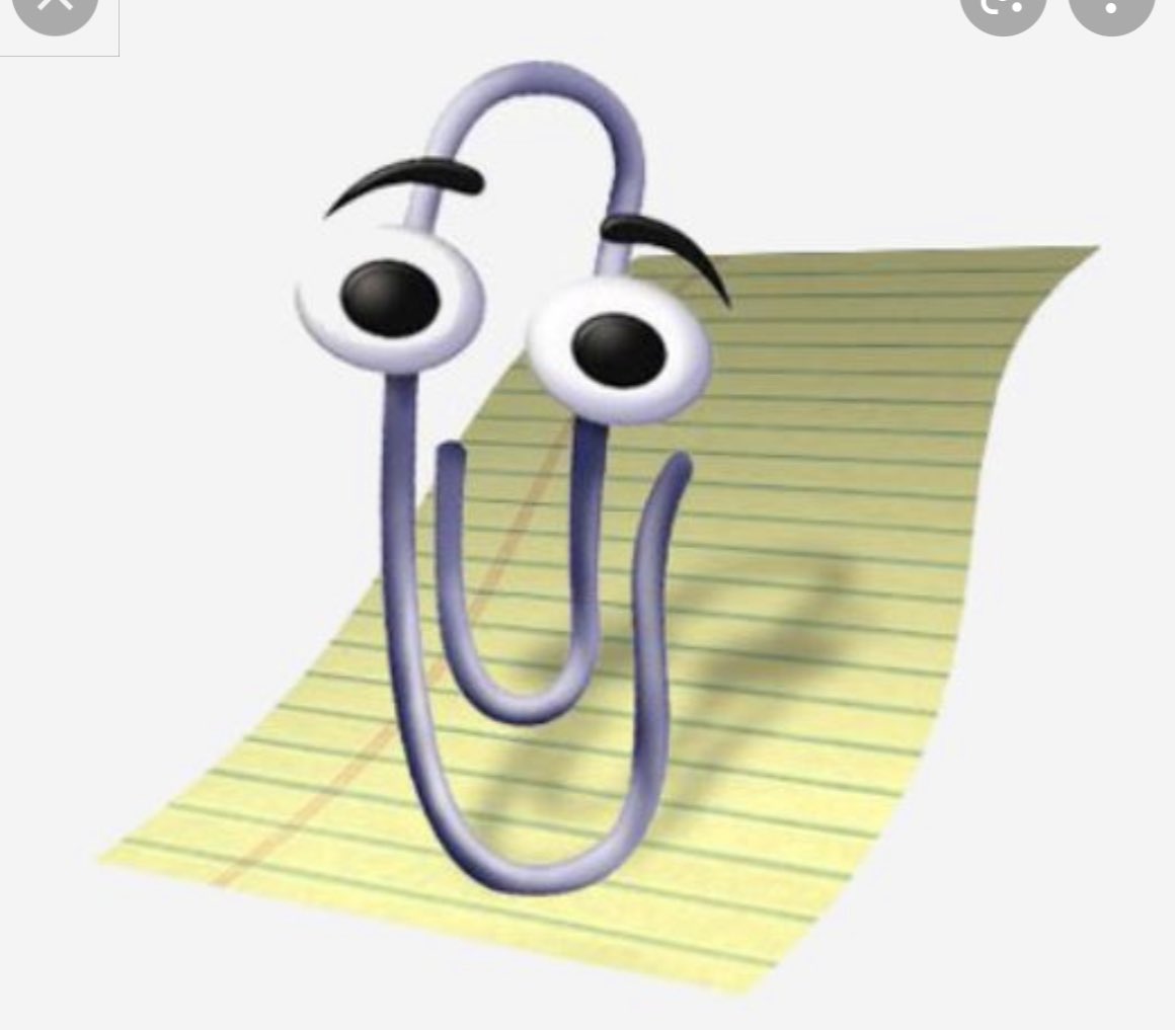 He/they of the day: Clippy the office assistant.