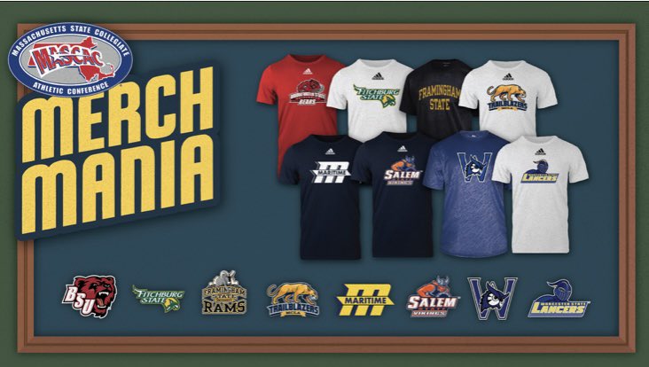mascacsports's tweet photo. We are halfway through this year’s #MASCACMerchMania contest with @bsubears and @MCLAAthletics each claiming a week. Who will win this week’s prize? Enter to win here- https://t.co/TBdLhS1IRI #Giveaway https://t.co/70Ue9ddKXF