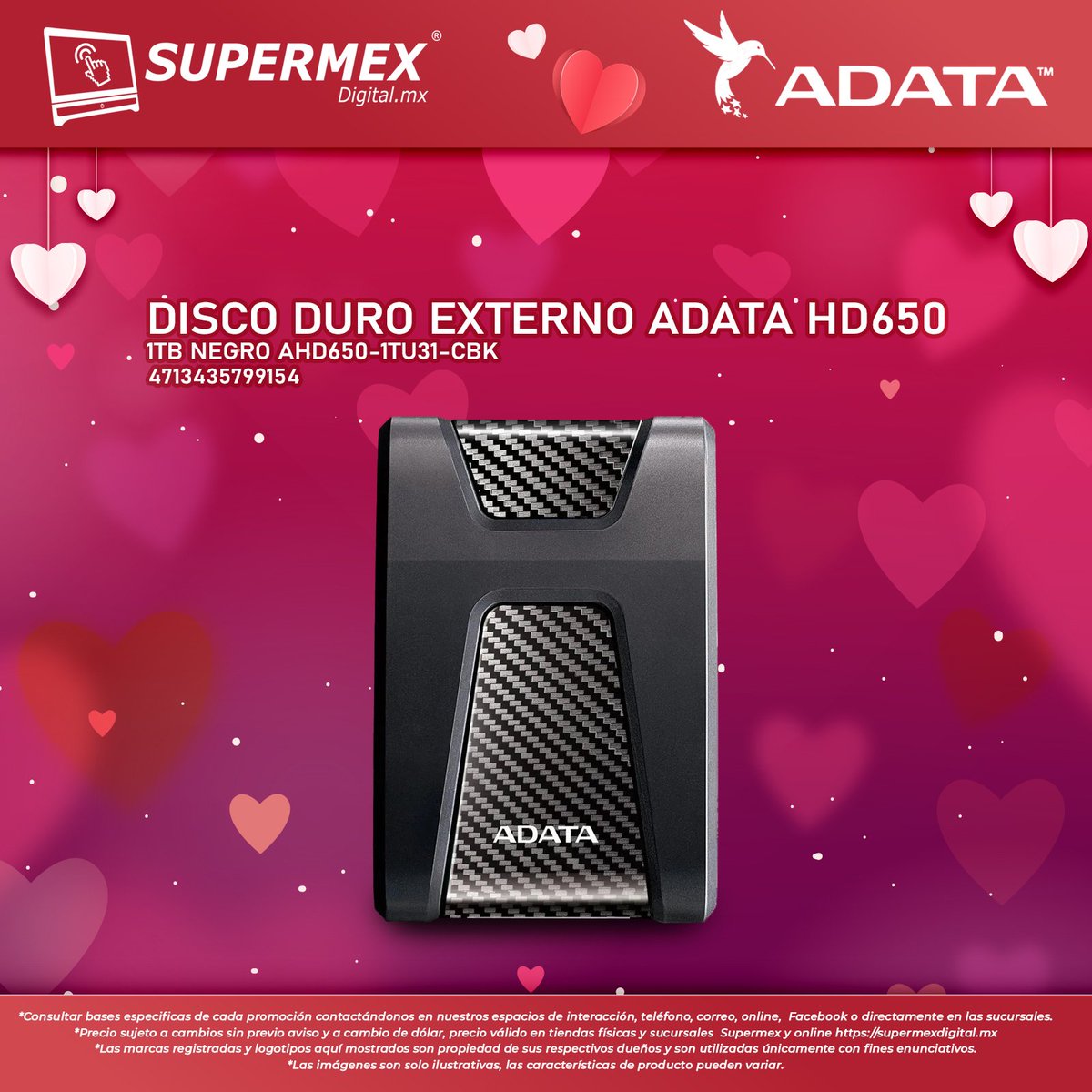 La mejor capacidad de almacenamiento, y el diseño más resistente y duradero solo con el disco duro externo Adata HD650 de 1TB
¡Adquiérelo aquí! 👉 bit.ly/34VFg7T
#Supermex #tecnología #PC #ADATA #discoduroexterno #almacenamientoexterno #discoduro #Supermexdigital
