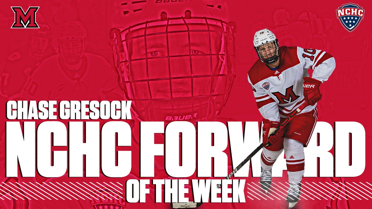 Introducing your <a href="/TheNCHC/">The NCHC</a> Forward of the week, <a href="/gresock27/">Chase Gresock</a>!

📕: bit.ly/3Bnj2HK

#RiseUpRedHawks