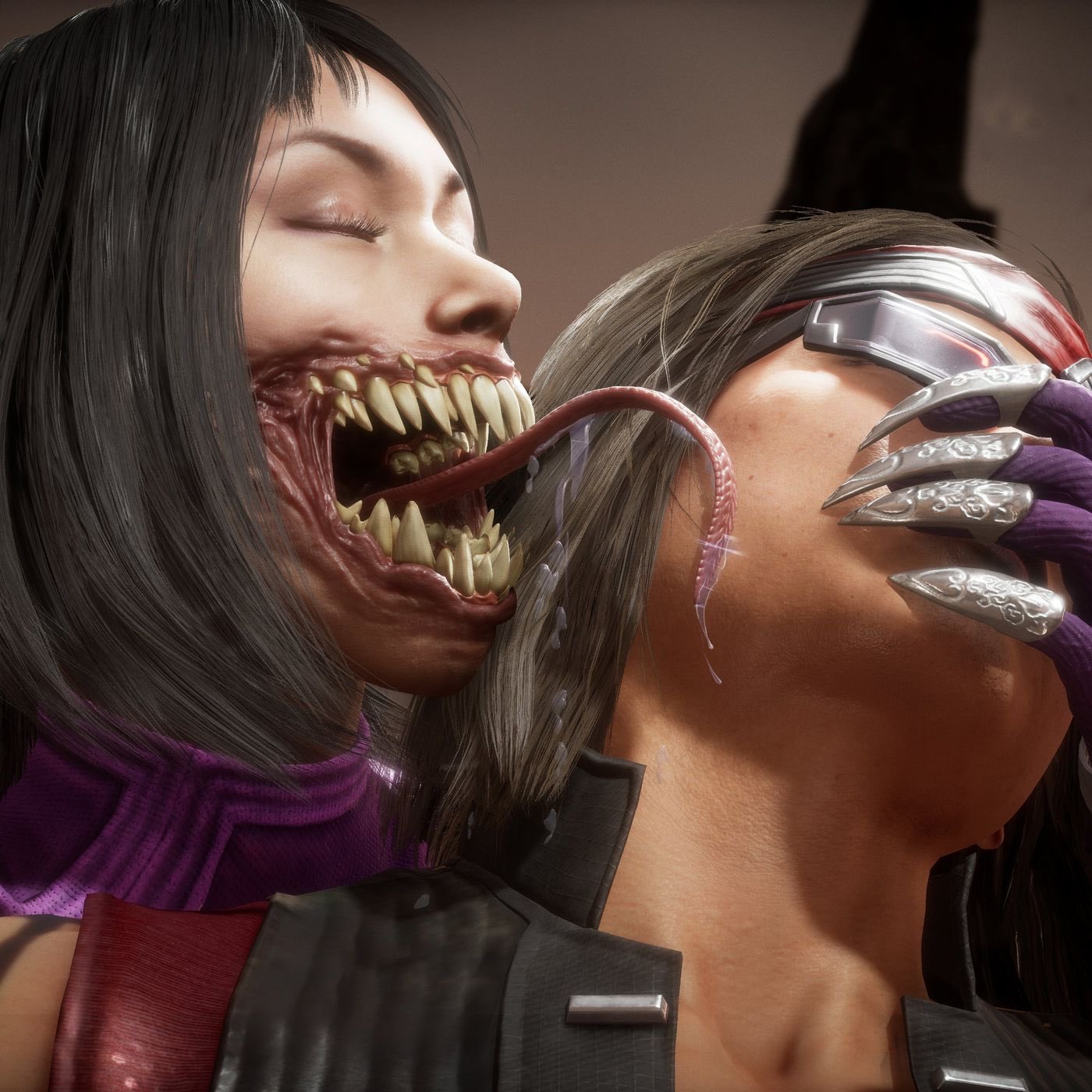 Guymay on X: I think Baraka and Mileena's teeth are inspired from Venom…  But to be honest, their teeth always give me the creeps…🥴 There are 3  things in Mortal Kombat 11