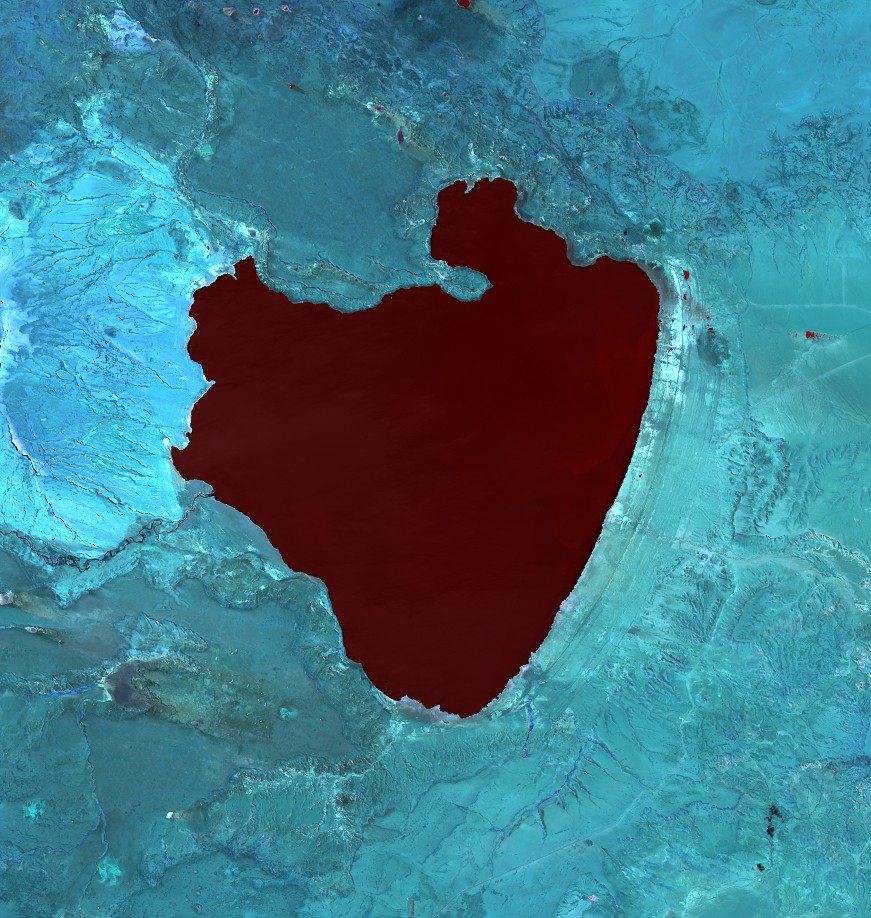 imgsat973's tweet photo. Suivons la tendance satellitaire du moment avec une image #Sentinel2 🛰️ du Lac Cardiel (#Argentine 🇦🇷)  "colorée" avec une touche de fantaisie via @sentinel_hub  (bandes 2-12-11)
#HappyValentinesDay #Argentina #imagesatellite
@CopernicusEU https://t.co/m2nSrSdVHp