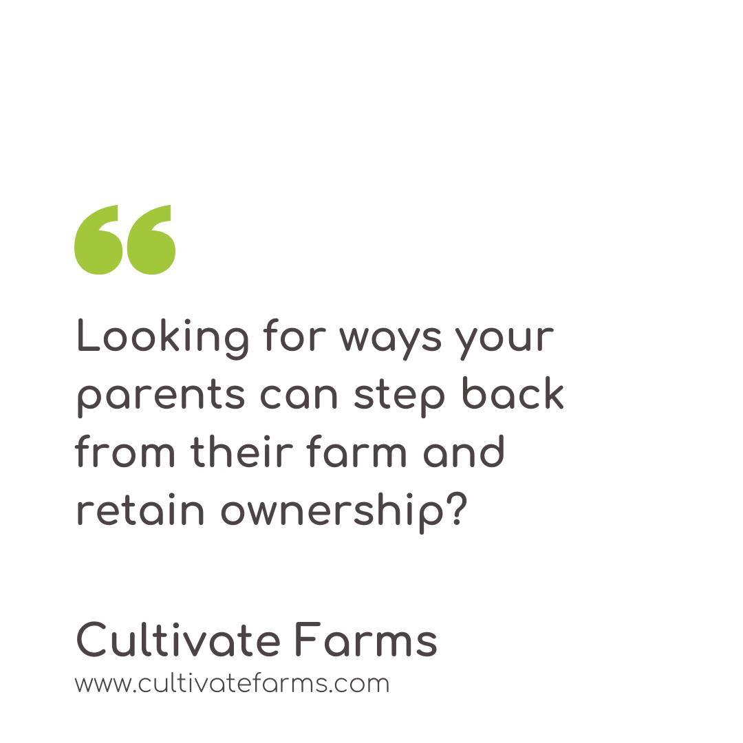 Looking for ways your parents can step back from their farm and retain ownership? We need to chat. sam@cultivatefarms.com

#cultivatefarms #farmownership #retainownership #retiringfarmer #farmers #aspiringfarmer #investor #coownafarm #regionalcommunity #farmopportunity