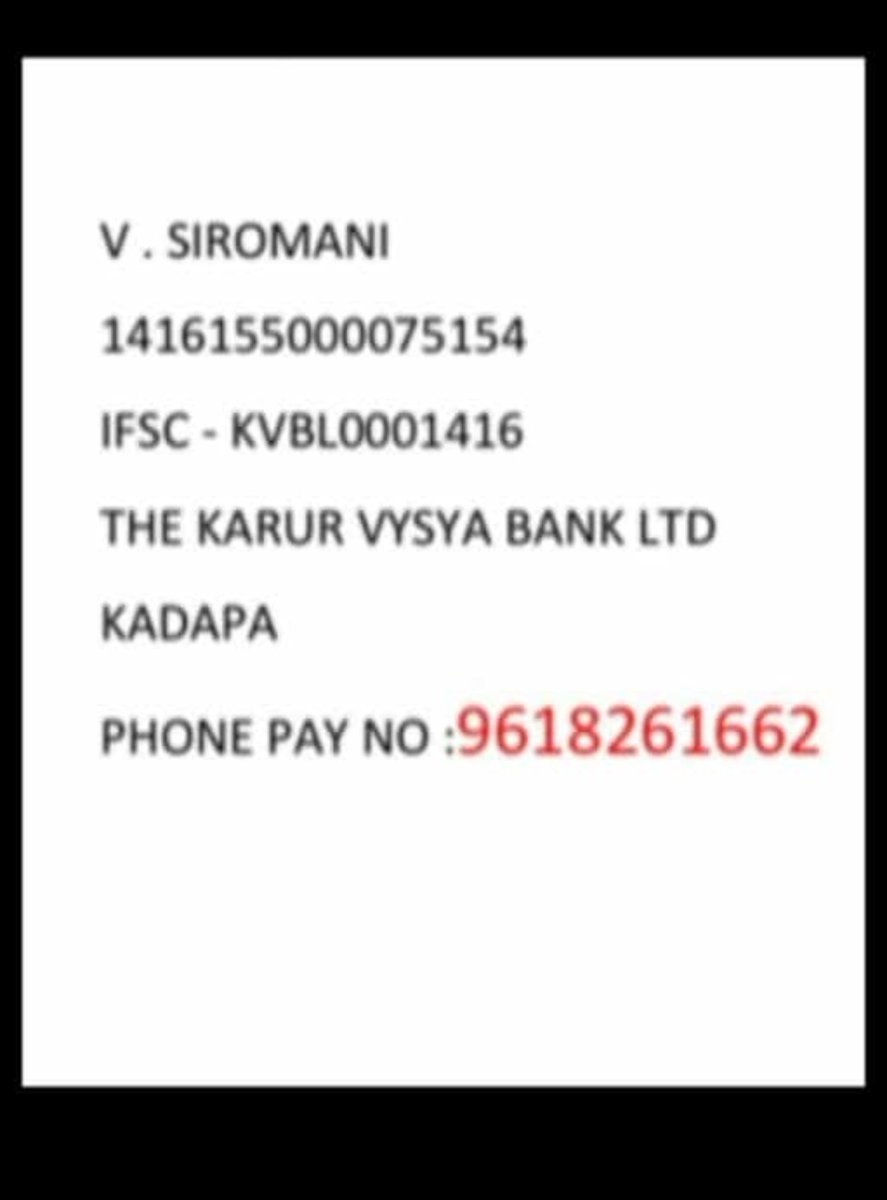 vivek5reddy's tweet image. Let&apos;s join our hands 🤝need help 🤗 single parent family 🙂
@urstrulyMahesh @ysjagan @AndhraPradeshCM @KChiruTweets @Kavitha80435222