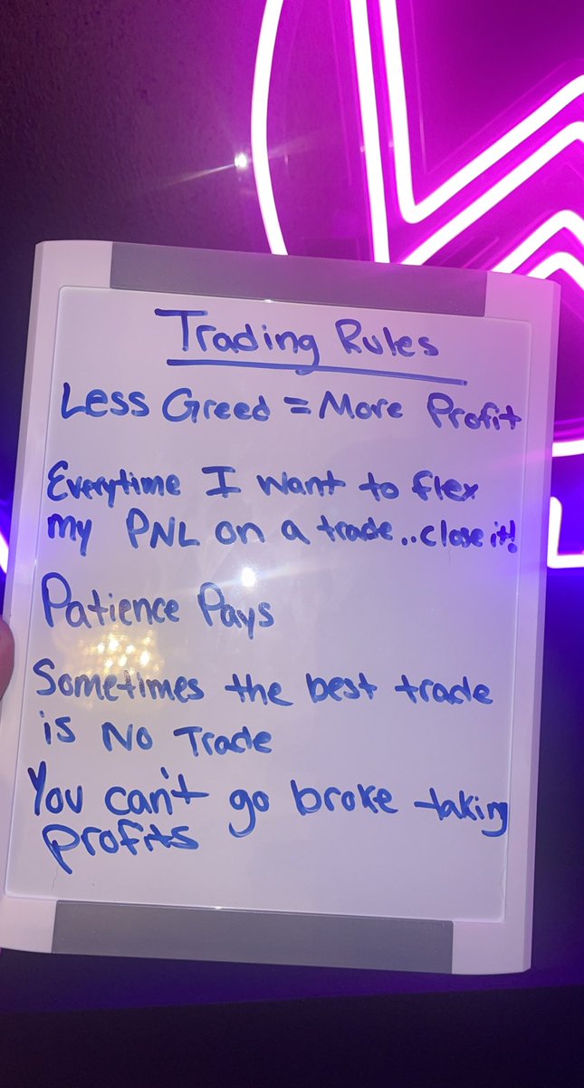 CryptoGodJohn's tweet photo. I wrote these trading rules down and glued them to the wall next to my desk. 

Not fucking around 2022, whatever the market gives me I’ll be ready for it. https://t.co/5ozu0cltrX