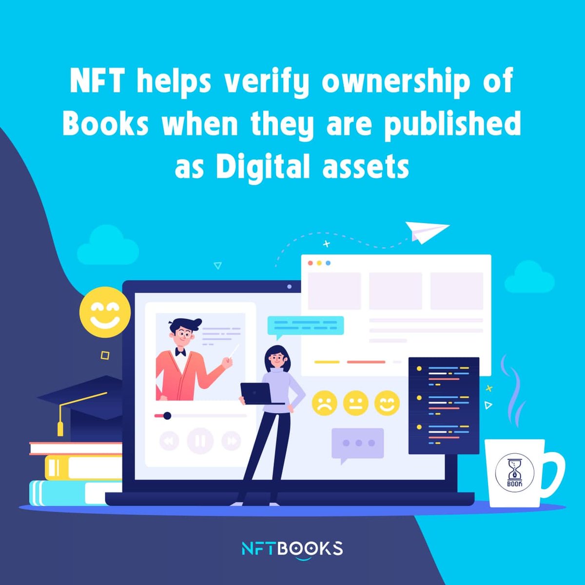 #NFT helps verify ownership of books when they are published as digital assets because #NFT does not create a copy of the work; it is an attestation of ownership of a digital copy of the work.
#WeAreRealBookers #PublishEcosystem #NFTBooks #BookSwarmArmy $NFTBS