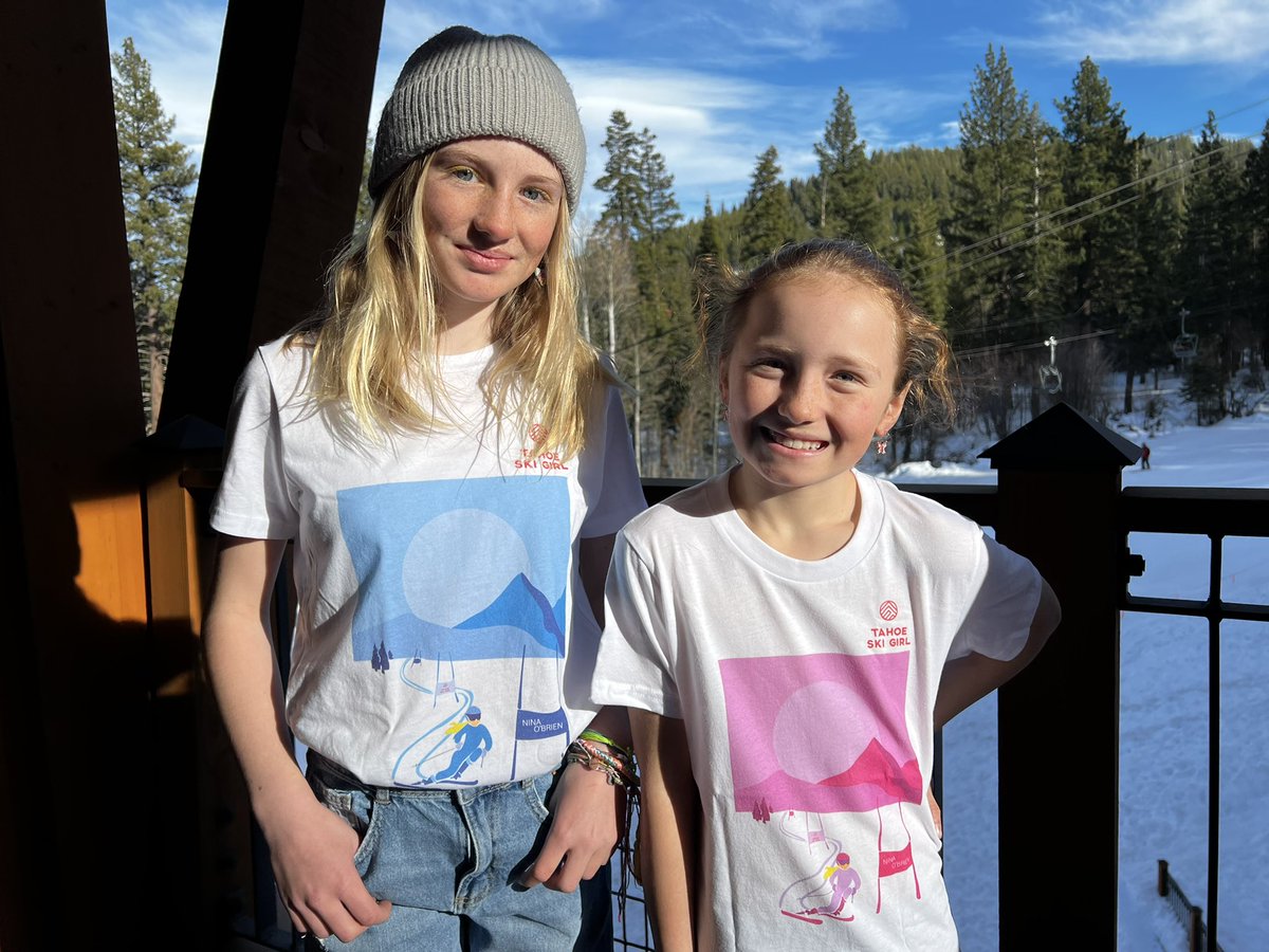 Whoa! Is that the t-shirt that FIS World Cup and US Ski Team racer #NinaOBrien helped us design?  It sure is!  And you can get it, plus an autographed card, for a donation of $35 with all profits going to Nina herself. Why not?  tahoeskigirl.com/nina-o-brien.