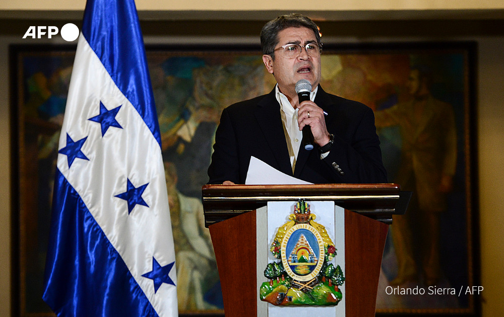 AFP's tweet photo. #BREAKING US asks Honduras to extradite ex-president Juan Orlando Hernandez: source https://t.co/PU4c9YEJkH