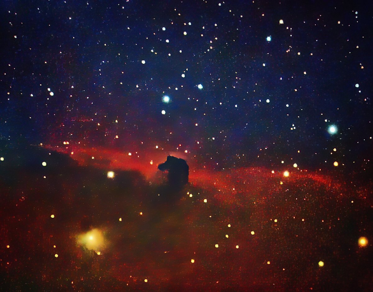 rahuldeshpande's tweet photo. Horsehead nebula -  part of the mesmerizing #orion - got a clear picture finally #Astrophotography https://t.co/nh2y0KJyfA