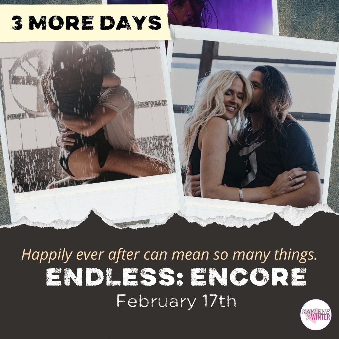 🎶E̷n̷d̷l̷e̷s̷s̷ E̷n̷c̷o̷r̷e̷ C̷o̷u̷n̷t̷d̷o̷w̷n̷ 🎶
#EndlessEncore @kayleneromance is coming in 3 Days!
#EndlessEncoreCountdown #KayleneWinter
#LessThanZeroSeries
#PreOrder viewbook.at/LTZENDLESSENCO…
#GR goodreads.com/book/show/5979…
#Promote bit.ly/ReleasePromoEn…
#Hosted @TheNextStepPR