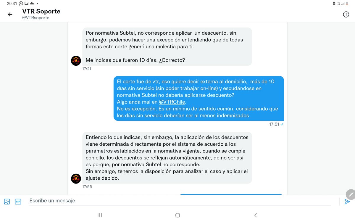 OyanedelPablo's tweet photo. @VTRsoporte @driostron @VTRChile Cuando supones descuento en la boleta por falta de servicio: https://t.co/N5E33yKPS0