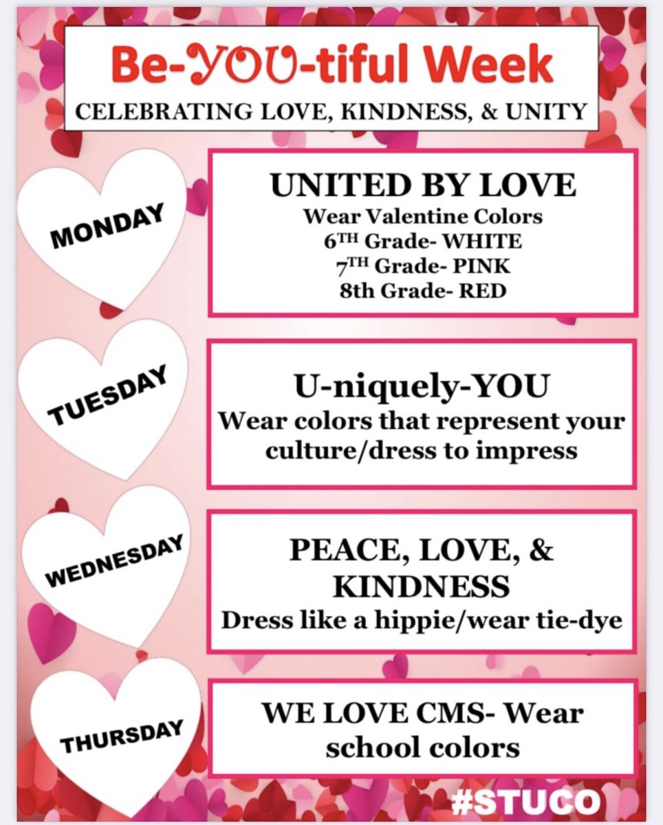 CouncilCms's tweet photo. It’s Be-YOU-tiful Week! 💕 https://t.co/G2X4GkzVBY