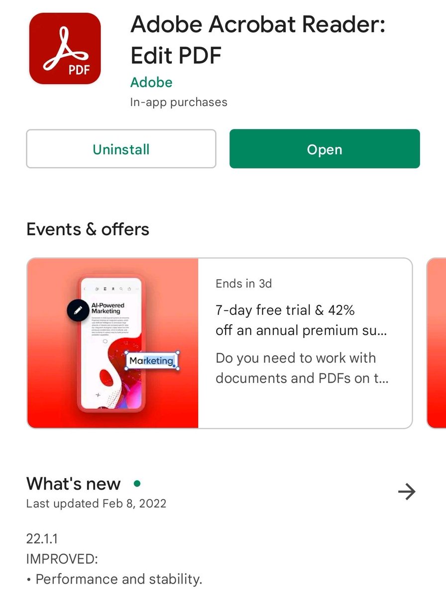 Dan_Lipman's tweet photo. Breaking news - major recall from Adobe to correct performance and stability issues impacting millions of users. https://t.co/YRM1ayLPZM