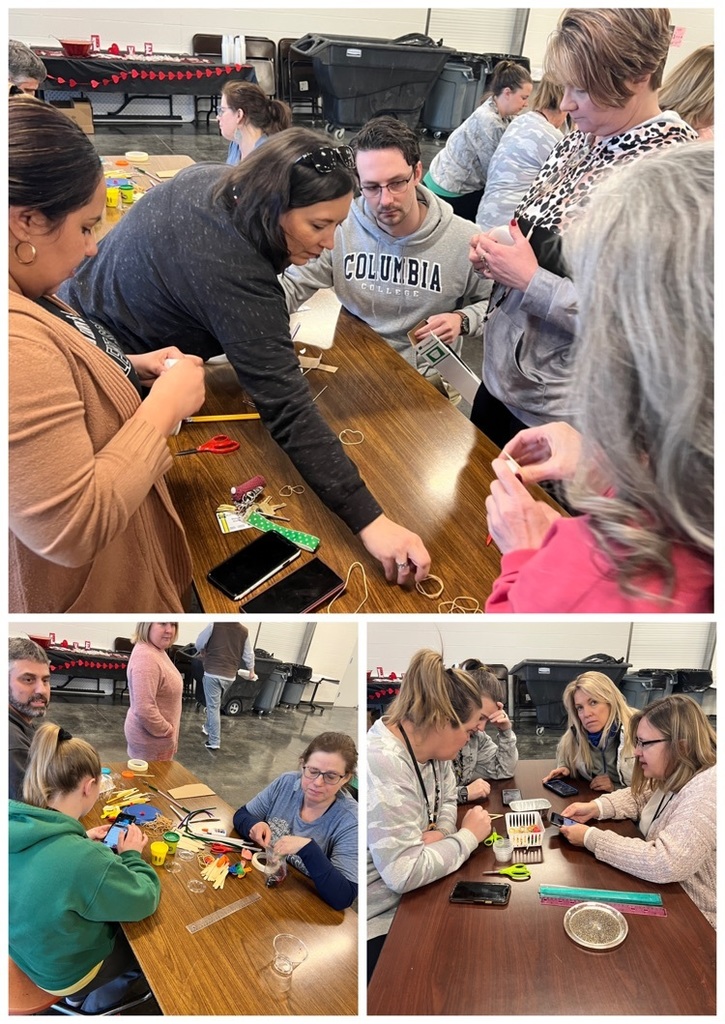 MilanC2Schools's tweet photo. The #eLearningTeam put together a #Maker #StaffChallenge for today’s PD to model using similar methods to encourage problem solving, teamwork, and maker-thinking for the future #MakerSpace. Hopefully our students will enjoy it as much as staff! Congrats to our winners! https://t.co/Sq9v0e6n0k