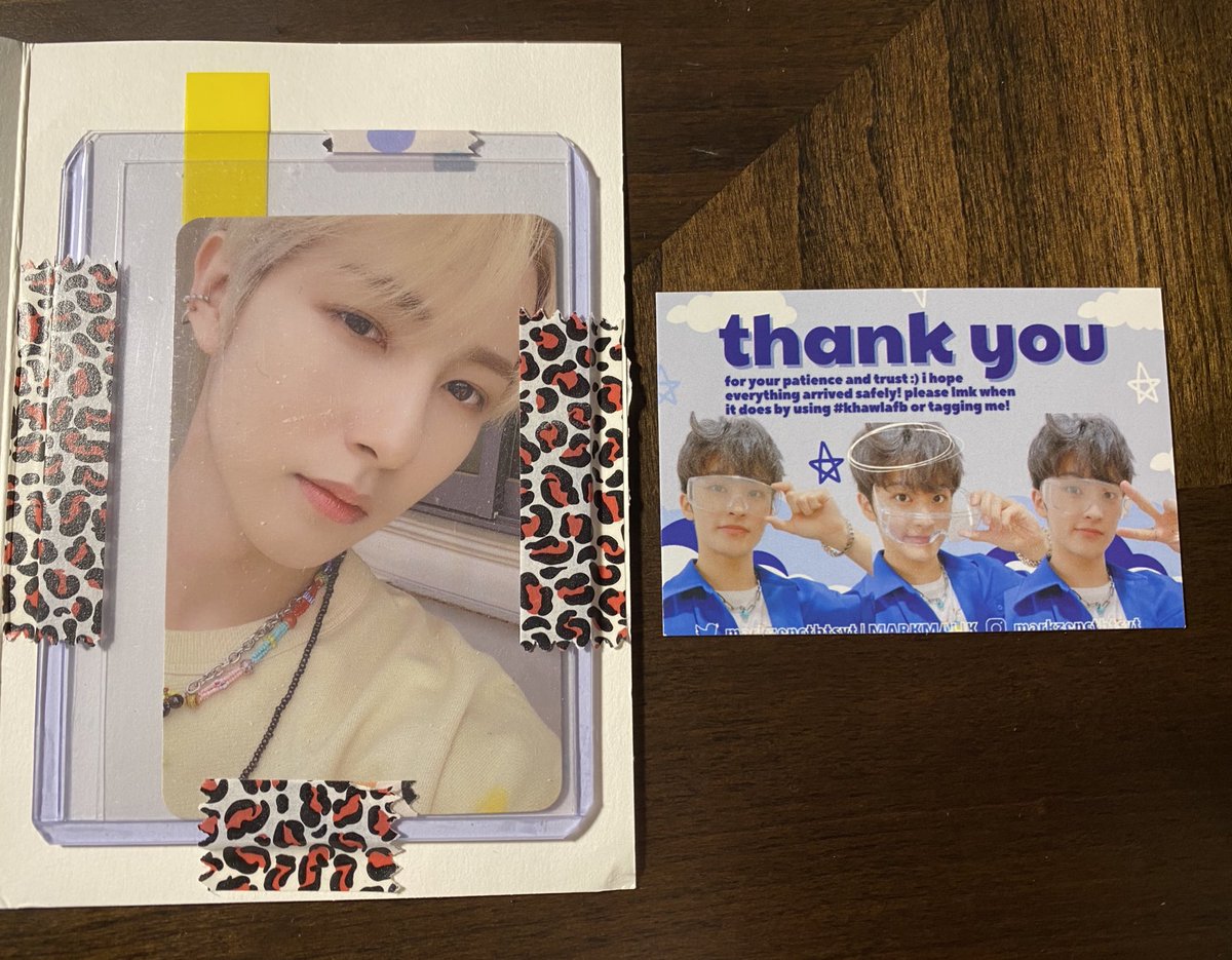 DlNOGOD's tweet photo. @MARKMALlK love u (&amp; ur business card tbh IT’S SO CUTE) #khawlafb https://t.co/BvalUnaJAX