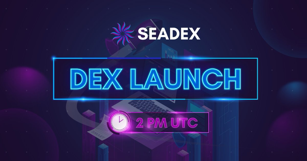 seadex_'s tweet photo. 🔔 #SeaDEX Launch! Today, 2 PM UTC

One of the most significant first milestones of SeaDEX and its future ahead! SeaDEX platform is officially SAFU with the audit from DeFi Yield finished. 

You will be able to trade on SEAX/BNB pair tonight! Don't miss it 🕐 https://t.co/Tpq6JwZ5IT