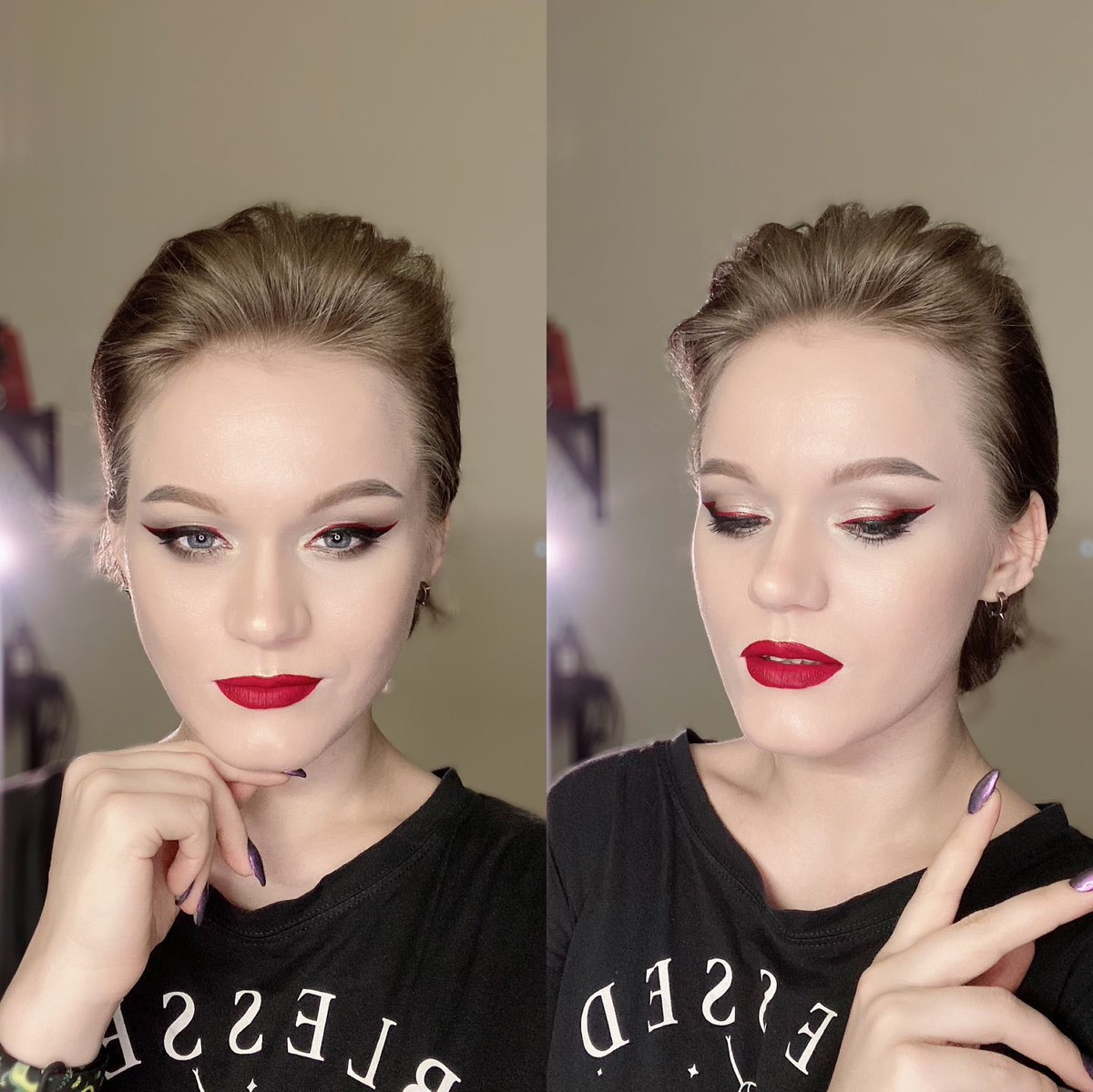 RedPoison_Apple's tweet photo. Оооо, Gun metal stack от @MeltCosmetics я очень ждала - и не зря, на оф.сайте теней уже нет. Очень хорошо тушуются, цвета только кажутся скучными - разной тушевкой можно добиться интересных результатов (а мне вообще нужны только два🤣). 
#meltcosmetics #gunmetalstack https://t.co/1JPdfnxEDP