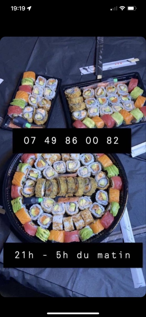 abjojo12's tweet photo. Bonjour Twitter, livraison des sushis dans toute l’île de France de 21h à 5h
Snapchat : sushibukaii
Instagram : sushibukai https://t.co/BdVJG7JymA