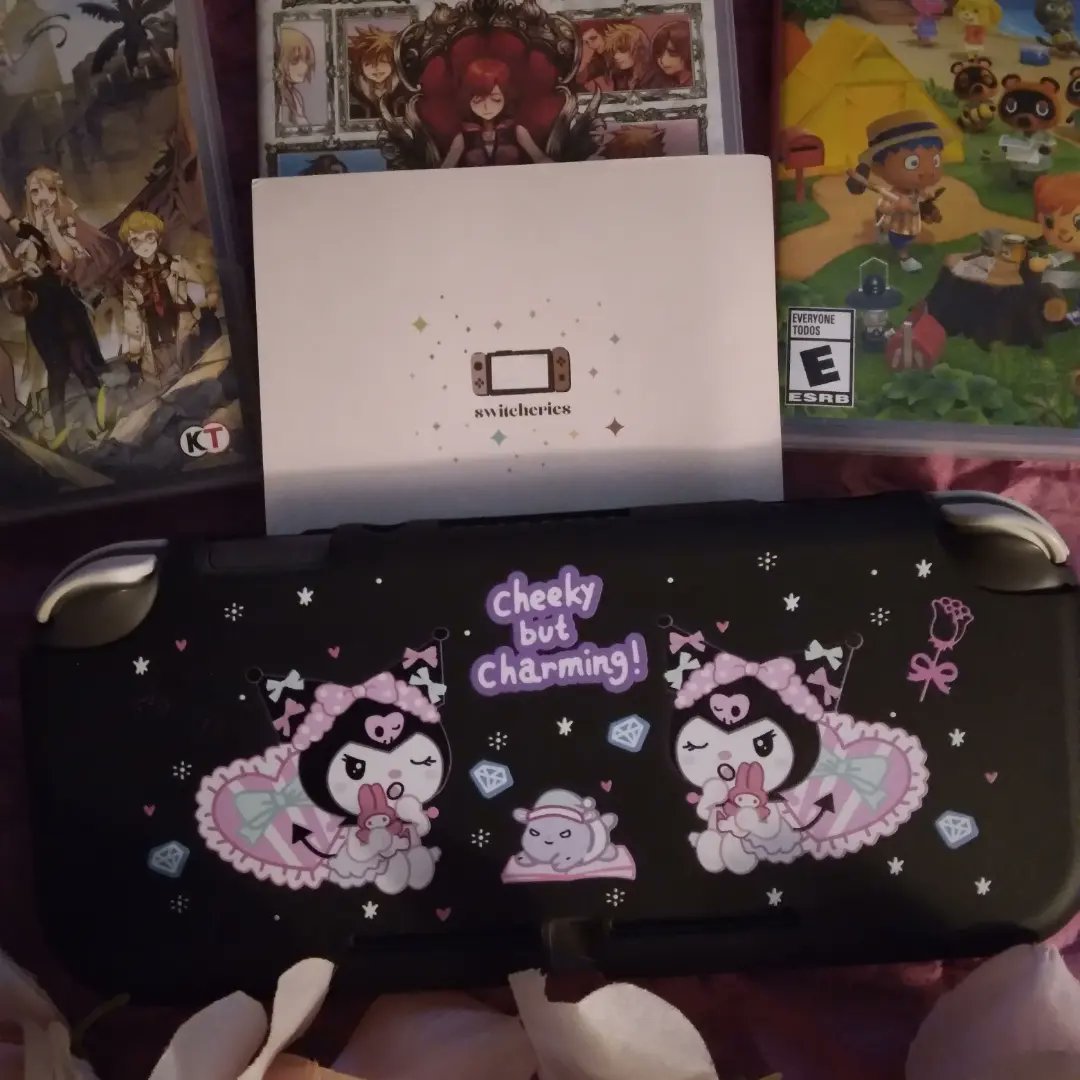 AnimeGamerMedia's tweet photo. This adorable Switch Lite case from Switcheries just came in today! If you are interested in purchasing any of their Switch accessories use our code ADG10 for a 10% discount.

https://t.co/dko60EtVrP

#switcheries #NintendoSwitch #switchaccessories #kawaii #Kuromi #gaming https://t.co/jbdVRMQs7g