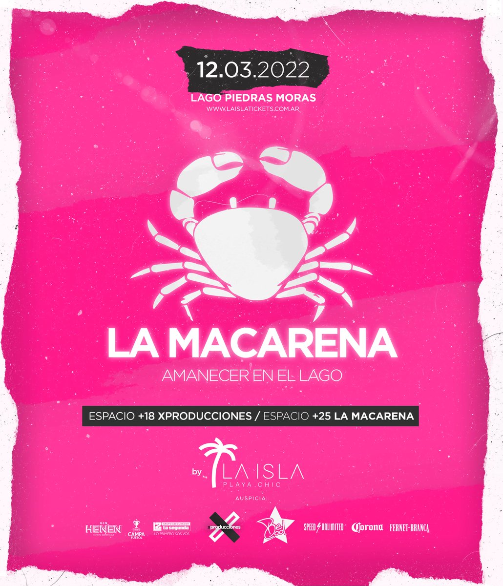 RETUITEÁ Y PARTICIPÁ POR 5 TICKETS 🦀🦀🦀

ESTAMOS DE VUELTA Y EN LA ISLA 💘 

#LaMacarena #XProducciones #BeCool
