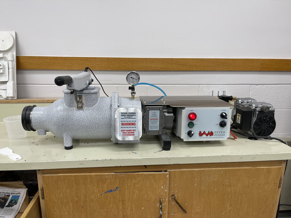 robajohnart's tweet photo. We are so excited in the GHS art room. Thanks to grants from the Putnam County Community Foundation and the Gary and Linda Huber Fund for Arts and Learning we can turn all of the dry and scrap clay into great usable clay with our new Pug Mill. https://t.co/qLshCNCqwq