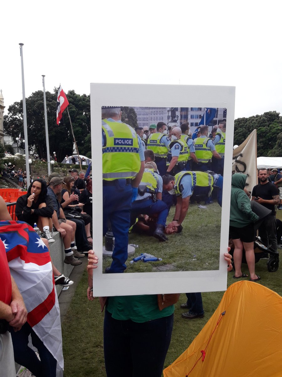 The front line on the front lawn..
#Convoy2022NZ
#nzpol