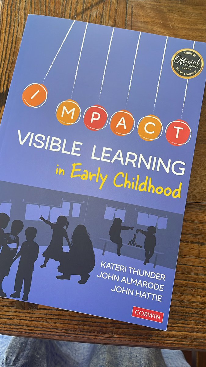 Reading this atm as I think about supporting Pre-service Early Years teachers at the start of a new academic year #makinglearningvisible #earlylearners #teachingandlearning #corwinau #johnhattie #johnalmarode